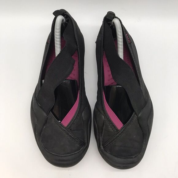 Crocs Molly Slip On Cross Strap Shoes Woman's size 7 Black Casual Comfort Flats - Picture 5 of 10